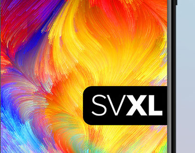 BLU S VXL campaign detail showing the display edge and screen treatment.