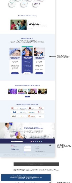 Historical website section showing membership options followed by conversion paths and partner credibility